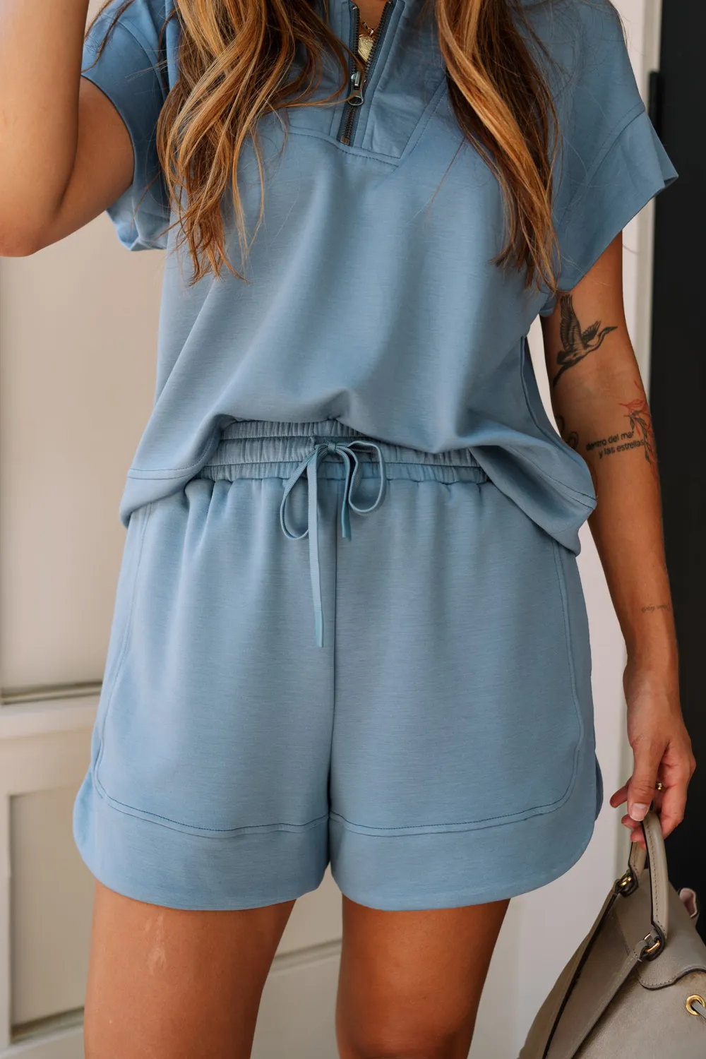 Drawstring Side Pocket Shorts
