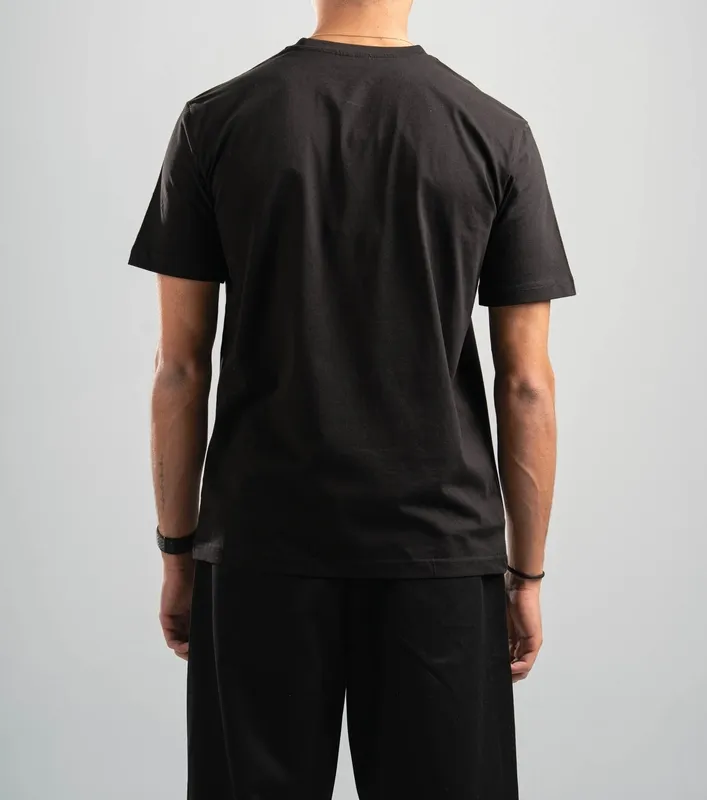 Black Soft Cotton Crewneck Tee