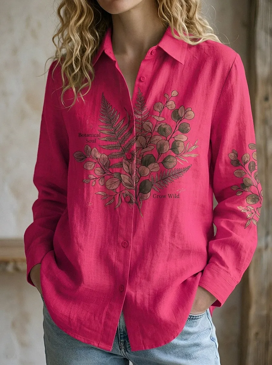 Botanical Soul Fern Casual Shirt Easy