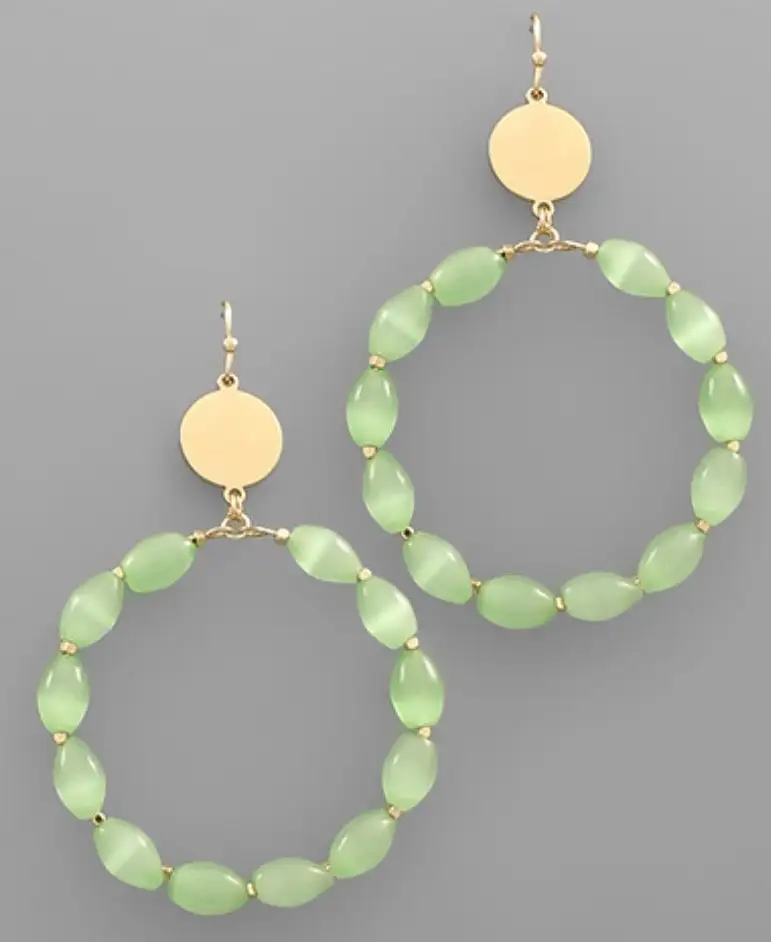 Cat Eye Bead Earrings