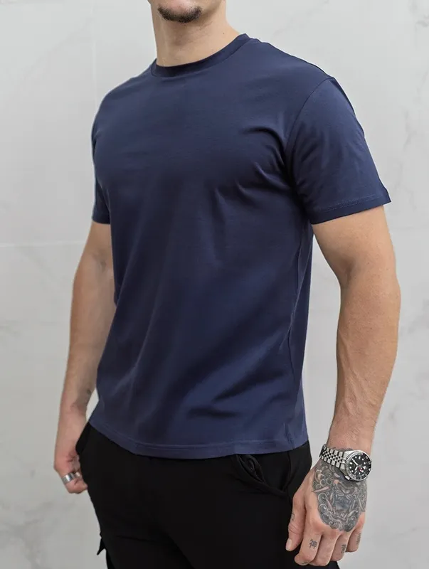 Navy Blue Clean Fit T-Shirt Clean Cut