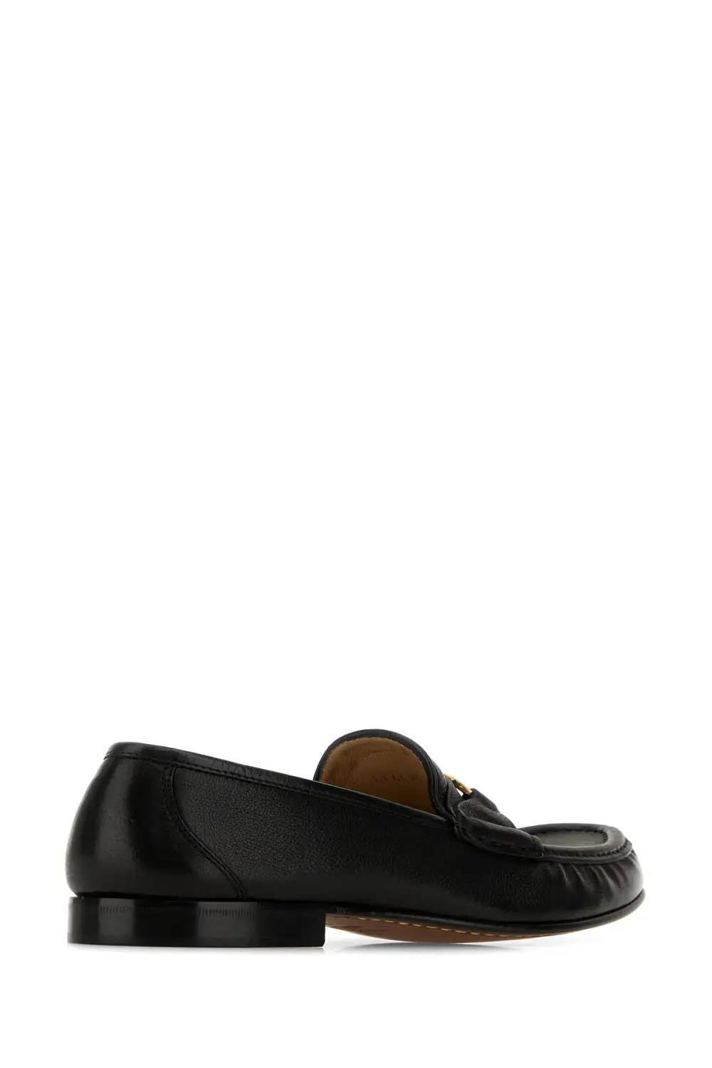 Metal Vamp Pebbled Calf Loafers