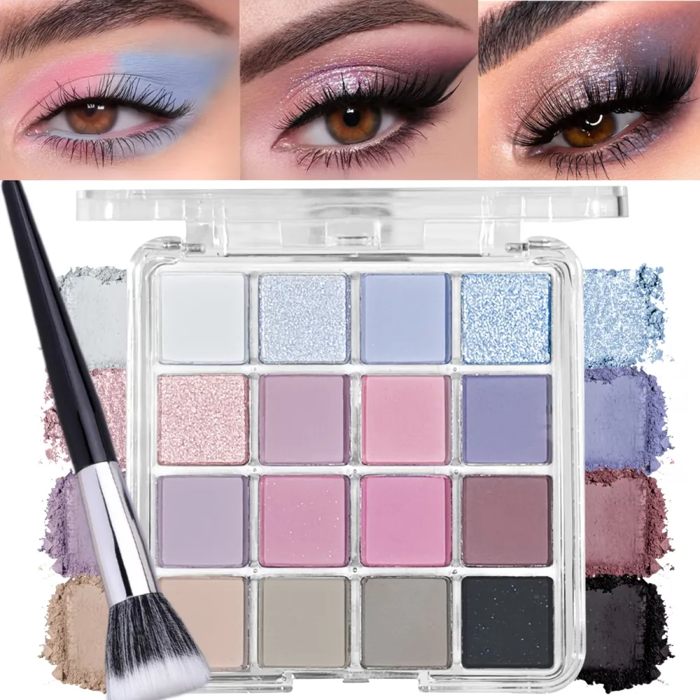 Pastel Pink & Blue Eyeshadow Palette