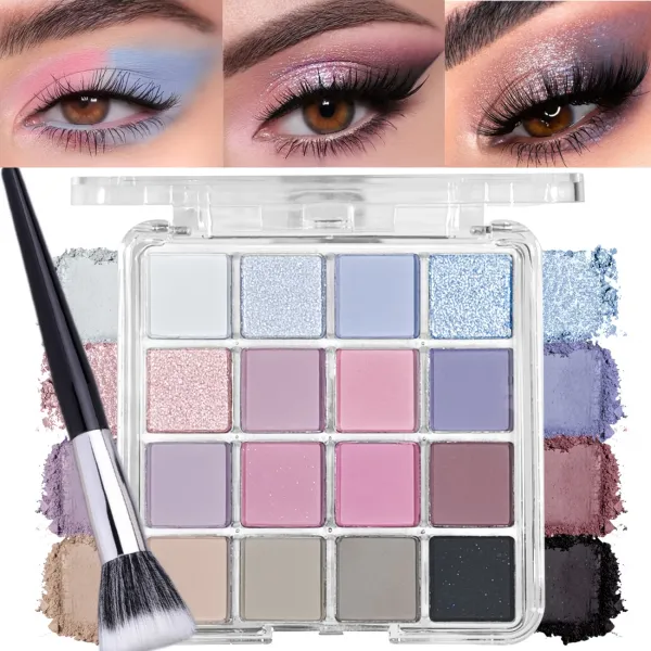 Pastel Pink & Blue Eyeshadow Palette