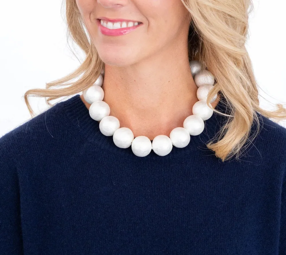 Pearl Cotton Statement Necklace