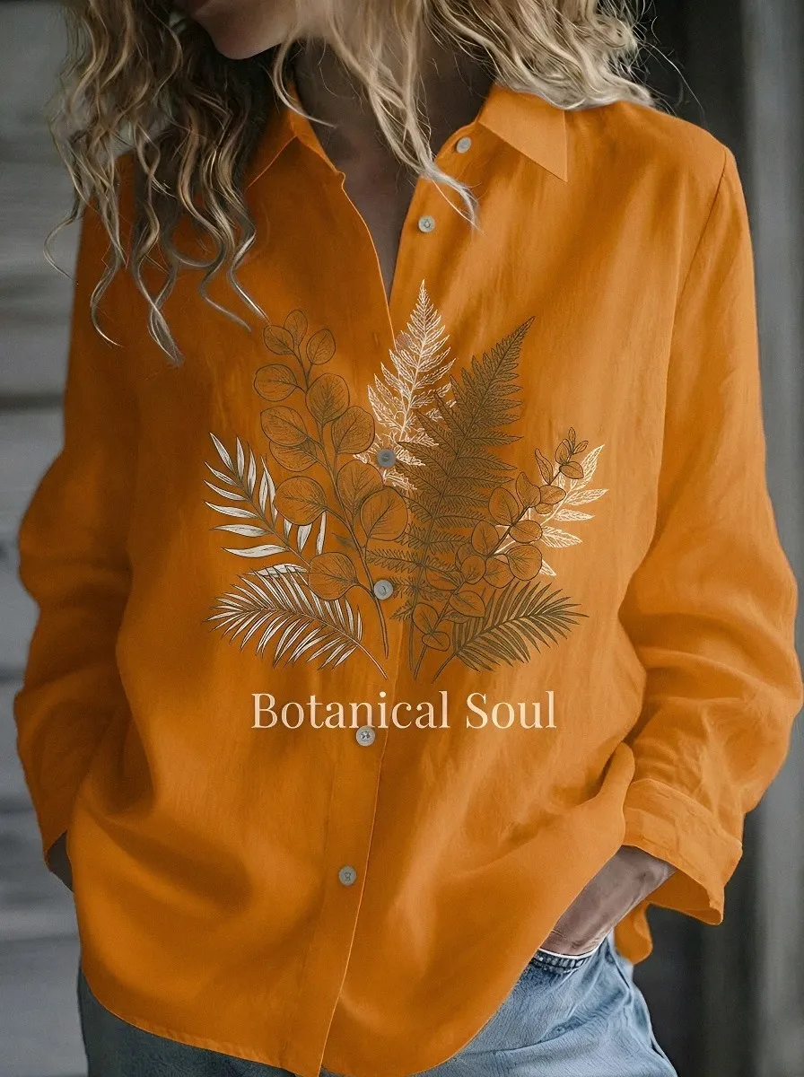 Botanical Soul Fern Casual Shirt Fresh
