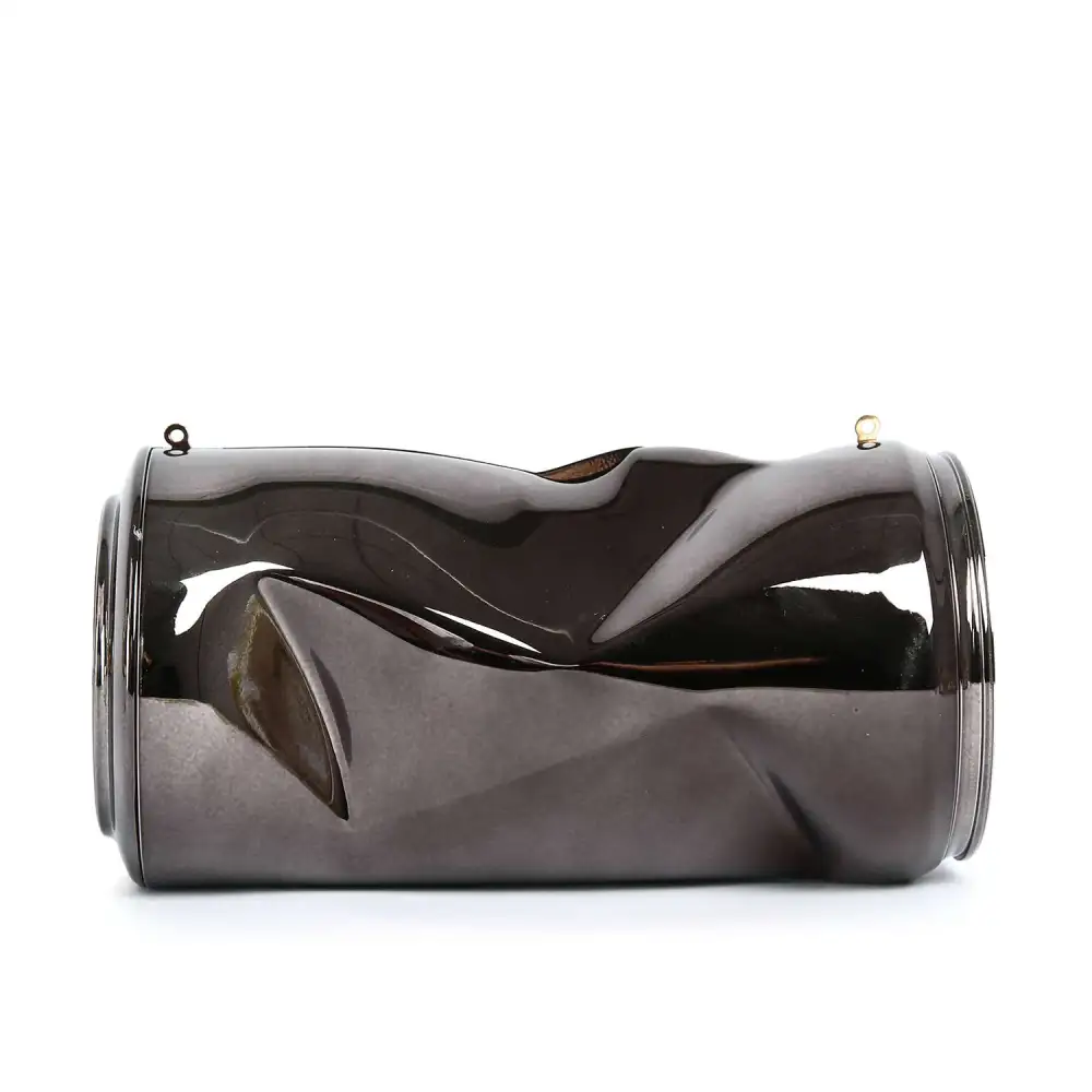 Everyday Detail Chain Accent Faux Leather Evening Clutch Bag