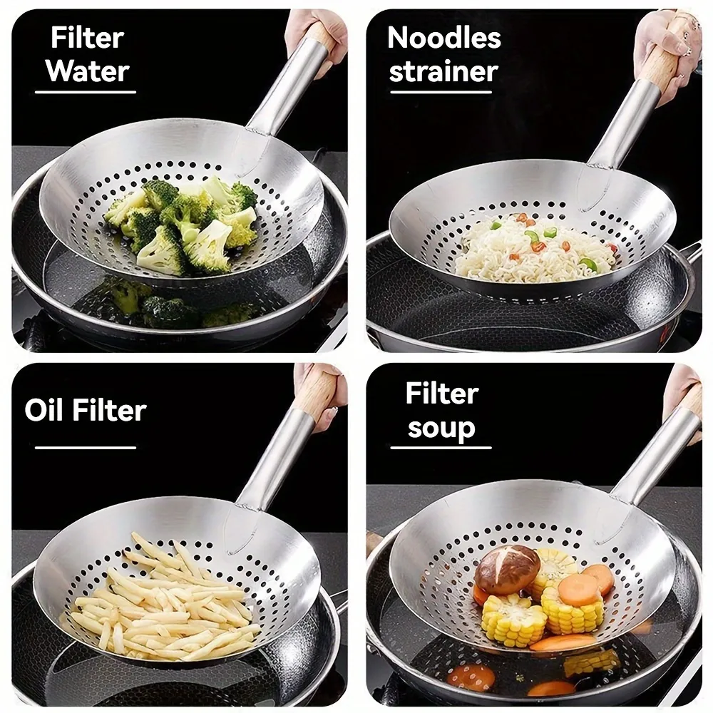 Stainless Steel Long-Handle Colander