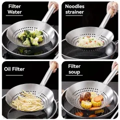 Stainless Steel Long-Handle Colander