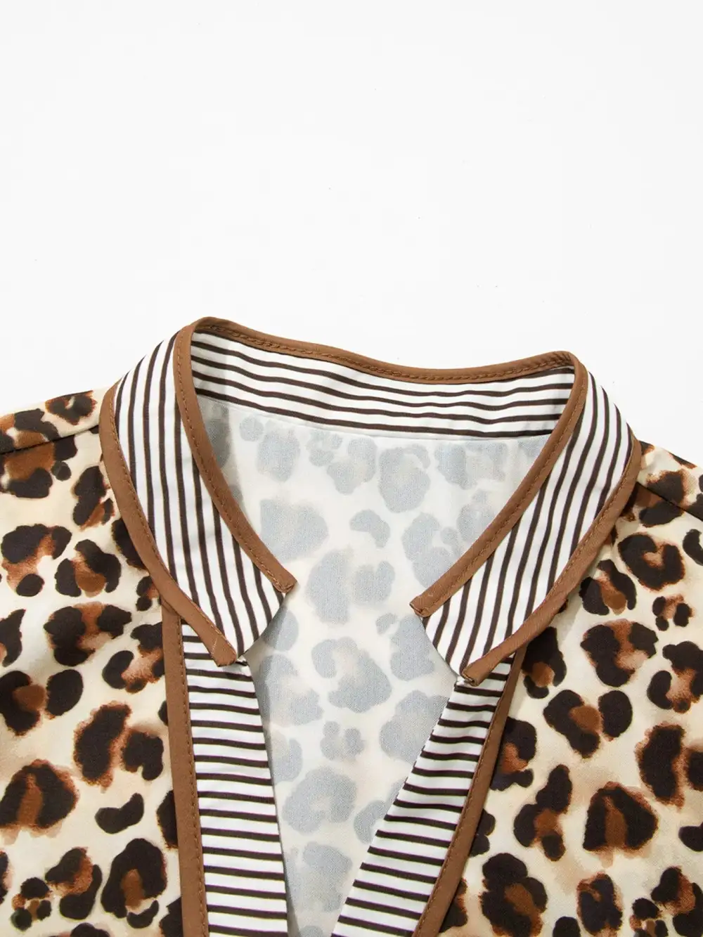 Striped Animal Print Mini Dress