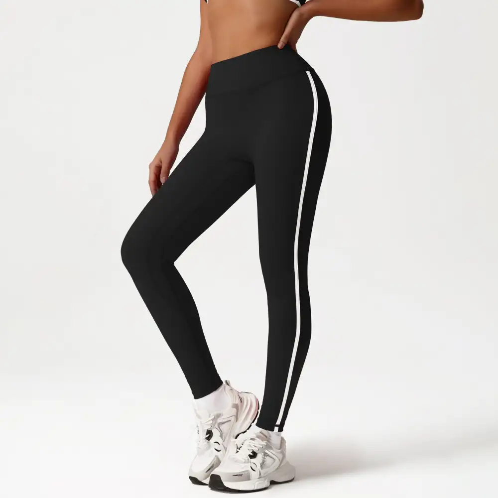 Refined Contrast Trim Leggings