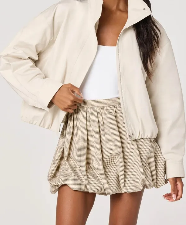 Elastic Cuff Bomber Jacket