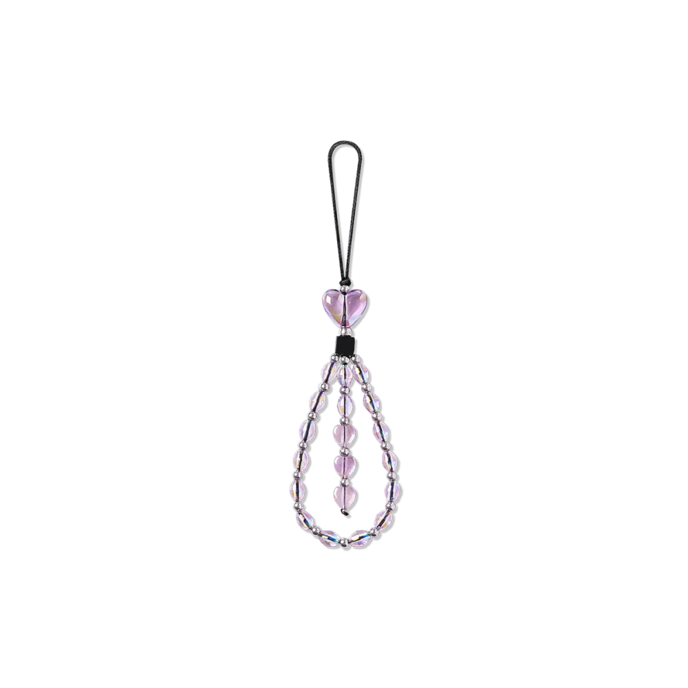 Crystal Heart Phone Charm Strap