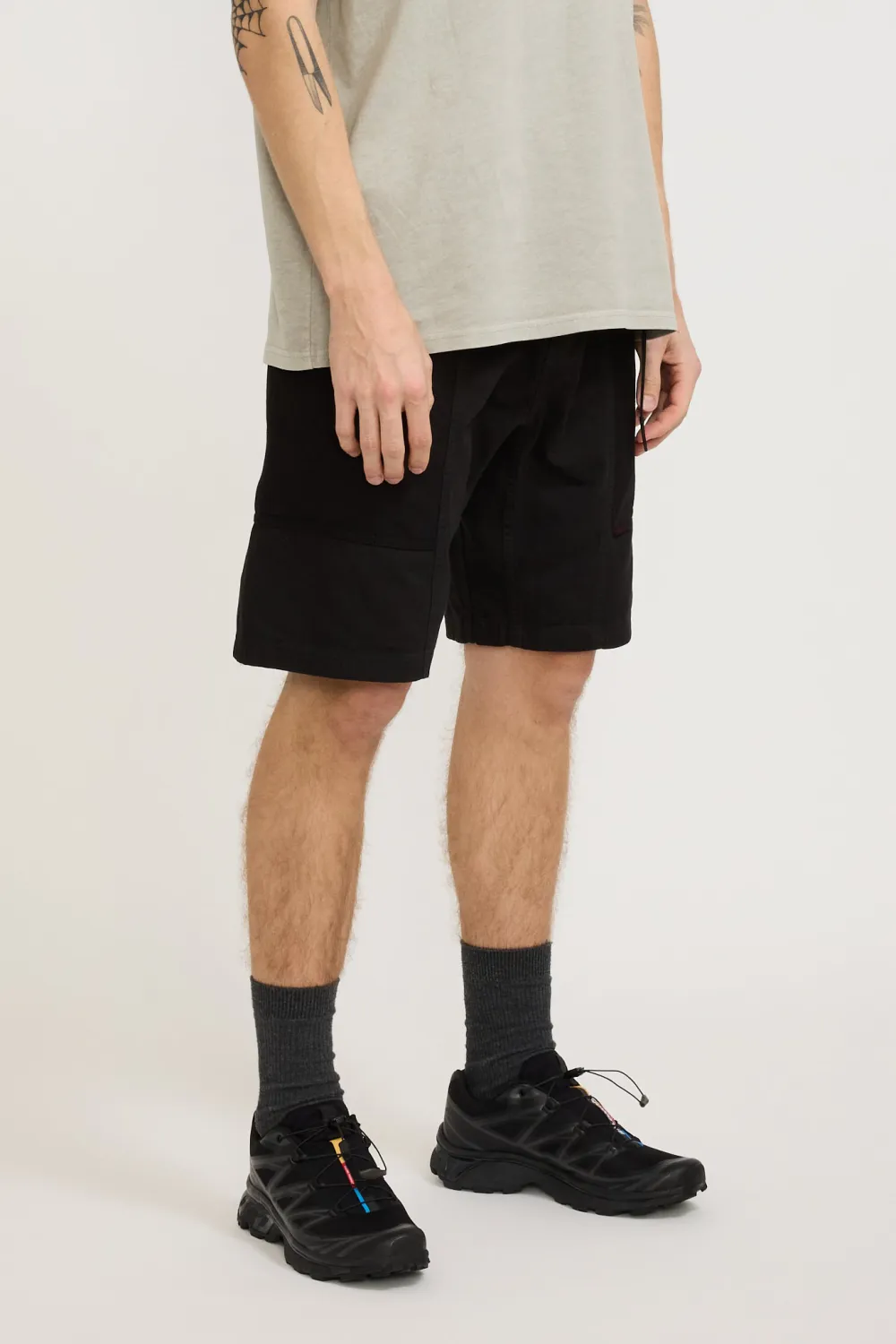 Black Straight Cut Loose Fit Shorts