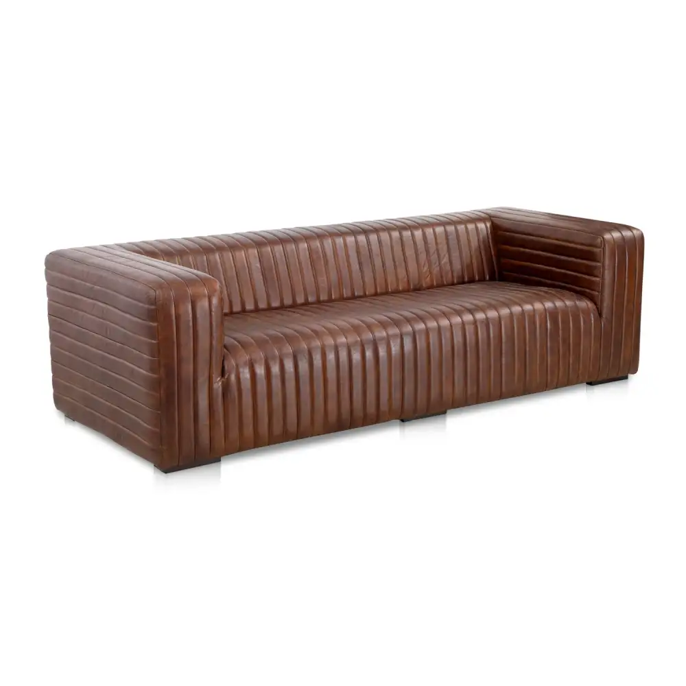 Modern Channel-Stitched Sofa