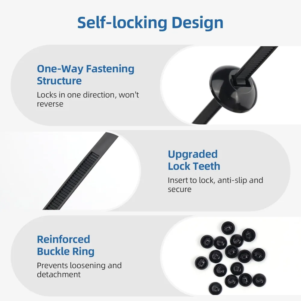 Automotive Cable Tie Fastener Set