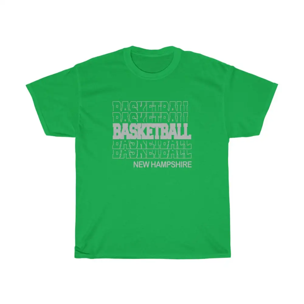 Basketball New Hampshire in Modern Stacked Lettering