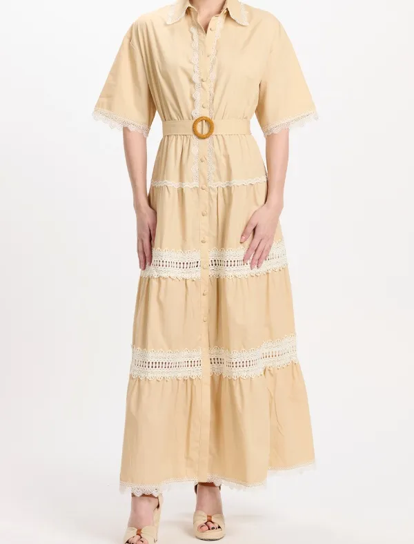 Collared Short Sleeve Dress