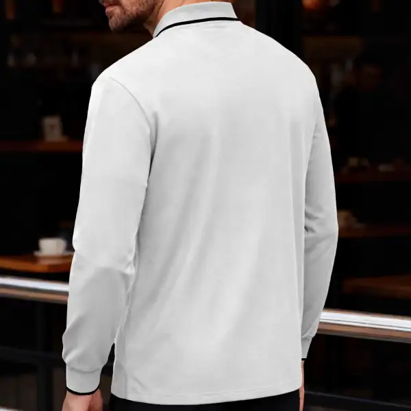 Contemporary Pique Long Sleeve Polo Shirt
