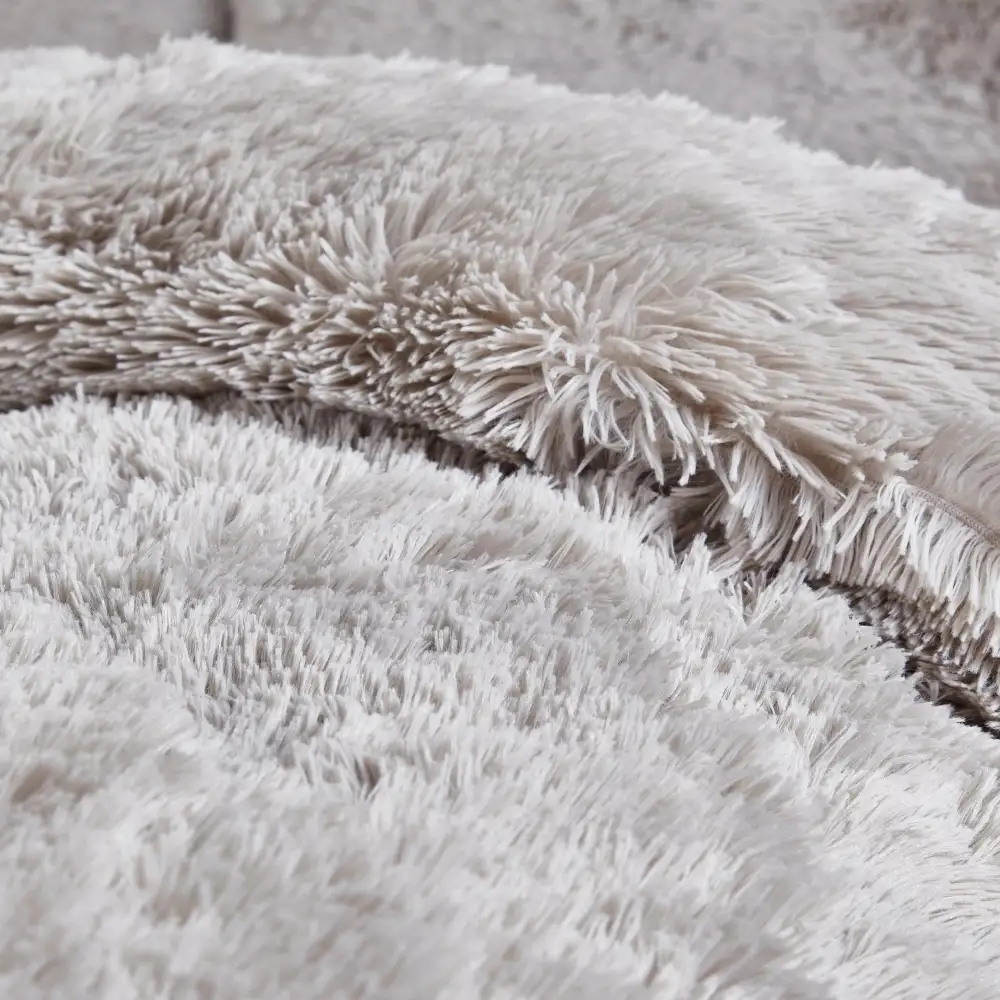 Reversible Printed Fleece Duvet Cover Set