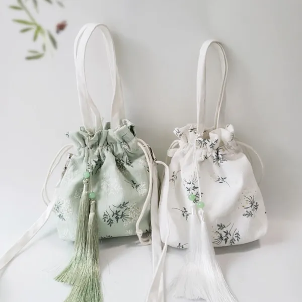 Buddha Stones White Flowers Bag