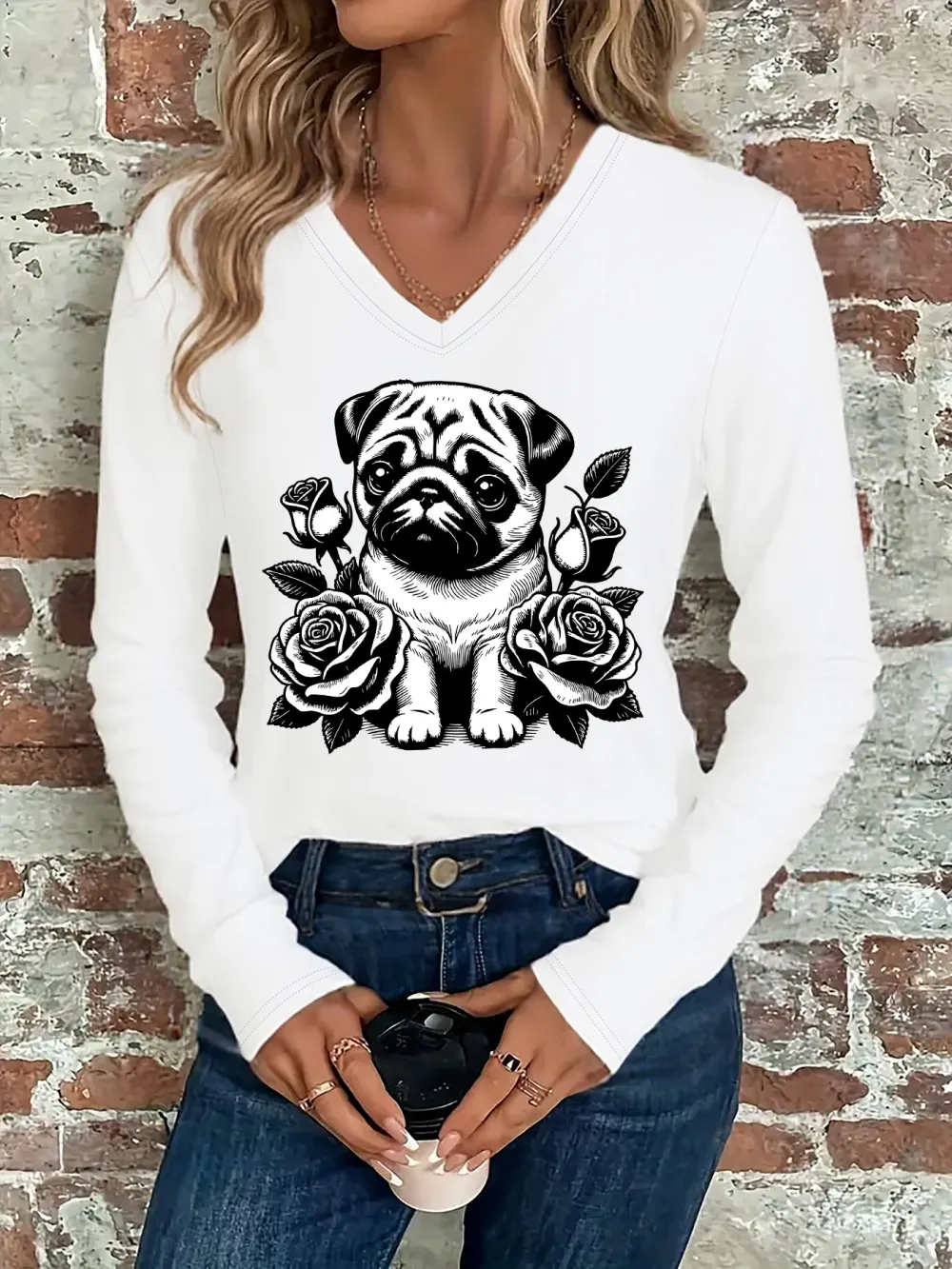 Vintage Pug Casual T-Shirt