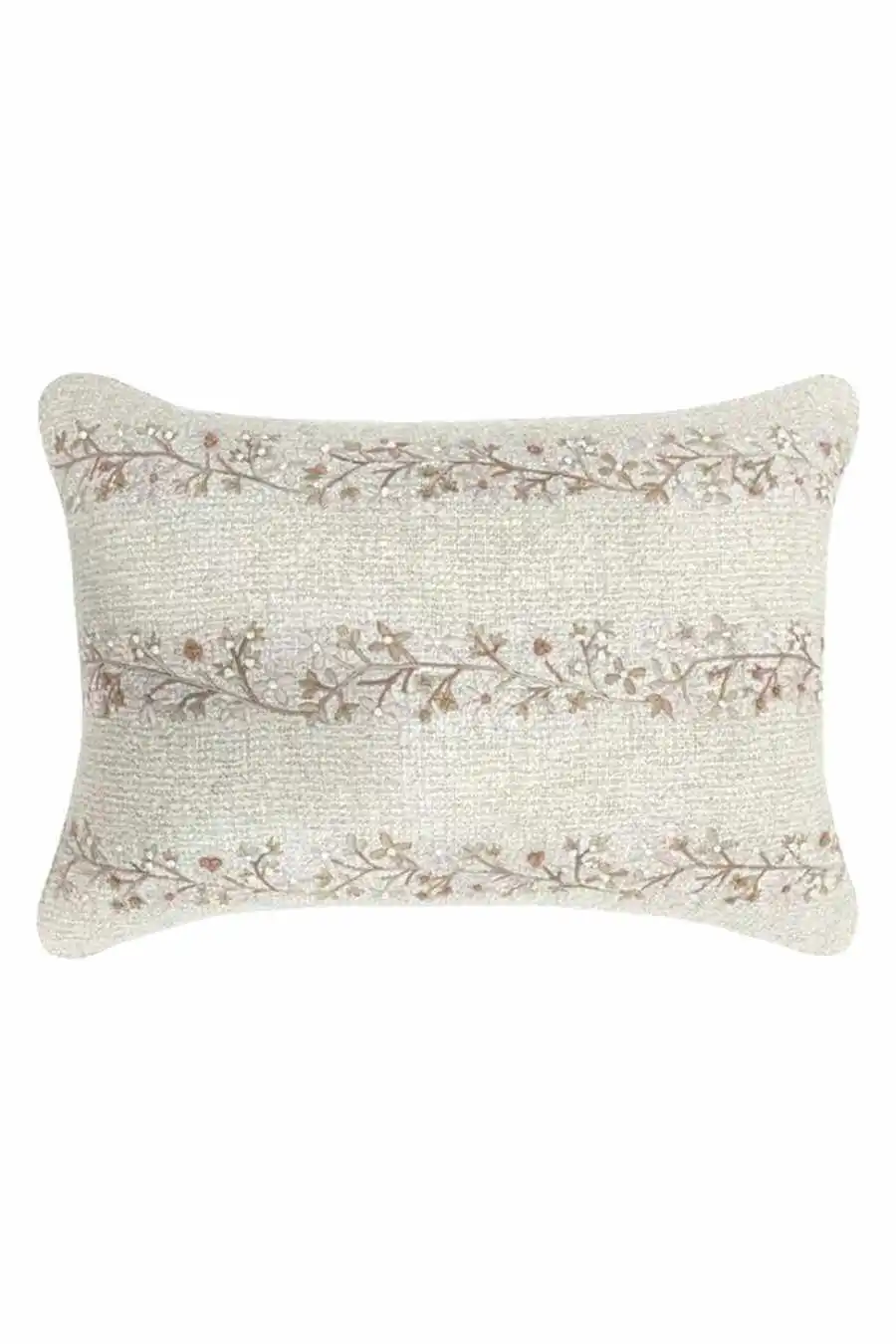 Embroidered Paisley Cotton Decorative Cushion Cover