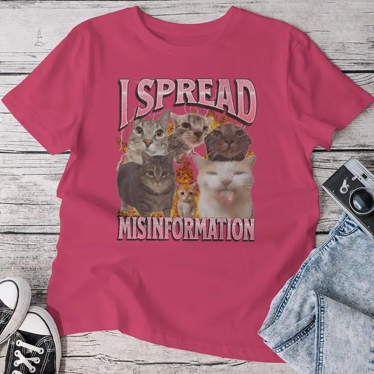 I Spread Misinformation Cat Women T-shirt