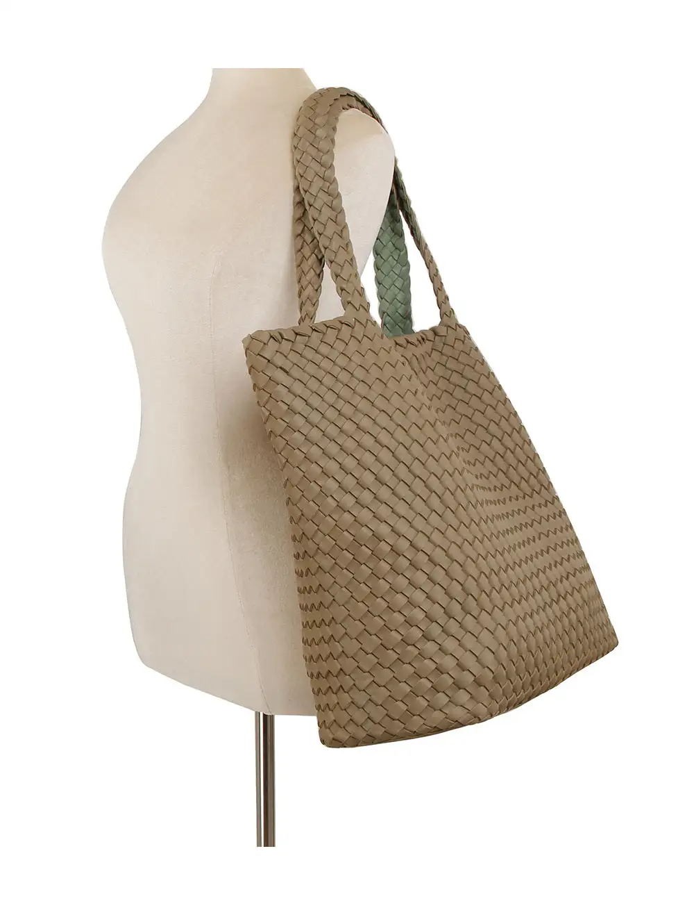 Woven Pouch Tote Bag