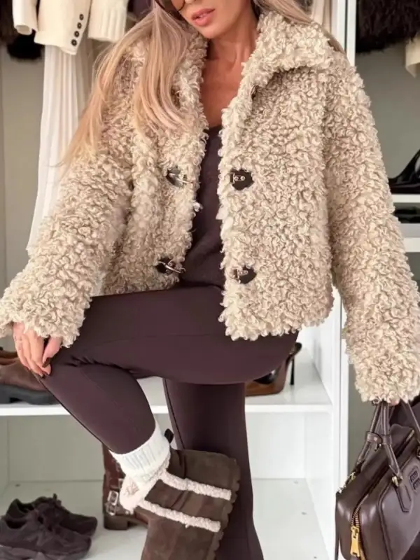 Sherpa Button Down Outerwear Jacket