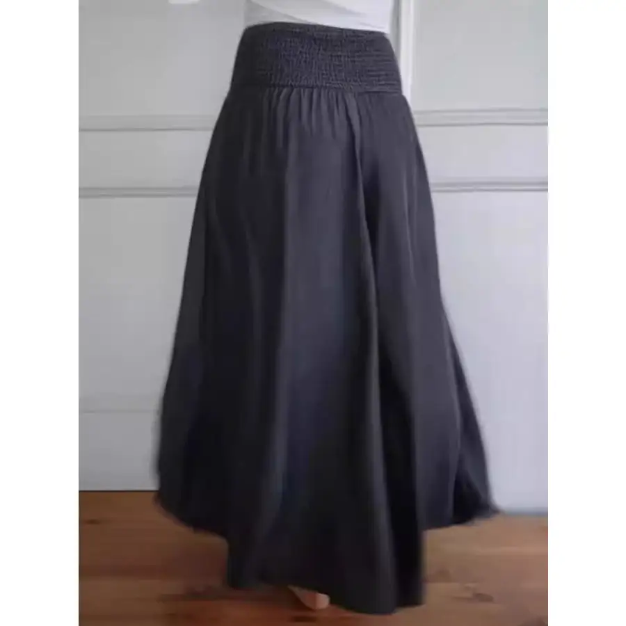 Full Size Smocked Wide Leg Pants with Pockets