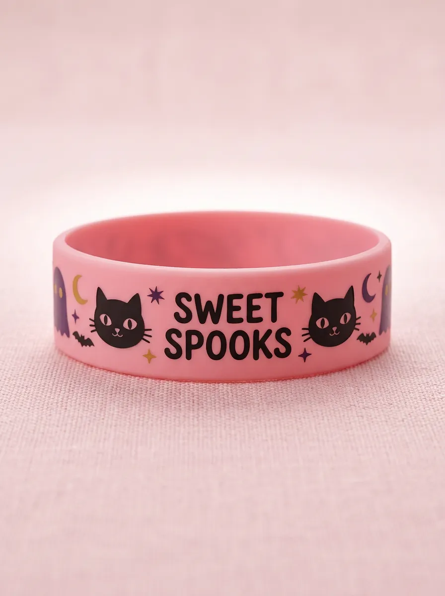 Ghost -Cat Sweet-Spooks Halloween Graphic Wristband