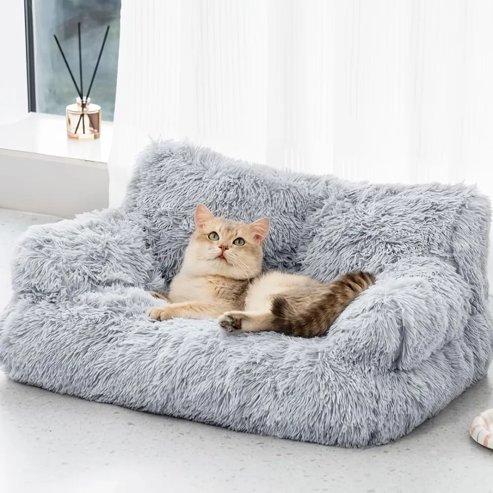 Fluffy Plush Pet Sofa Bed