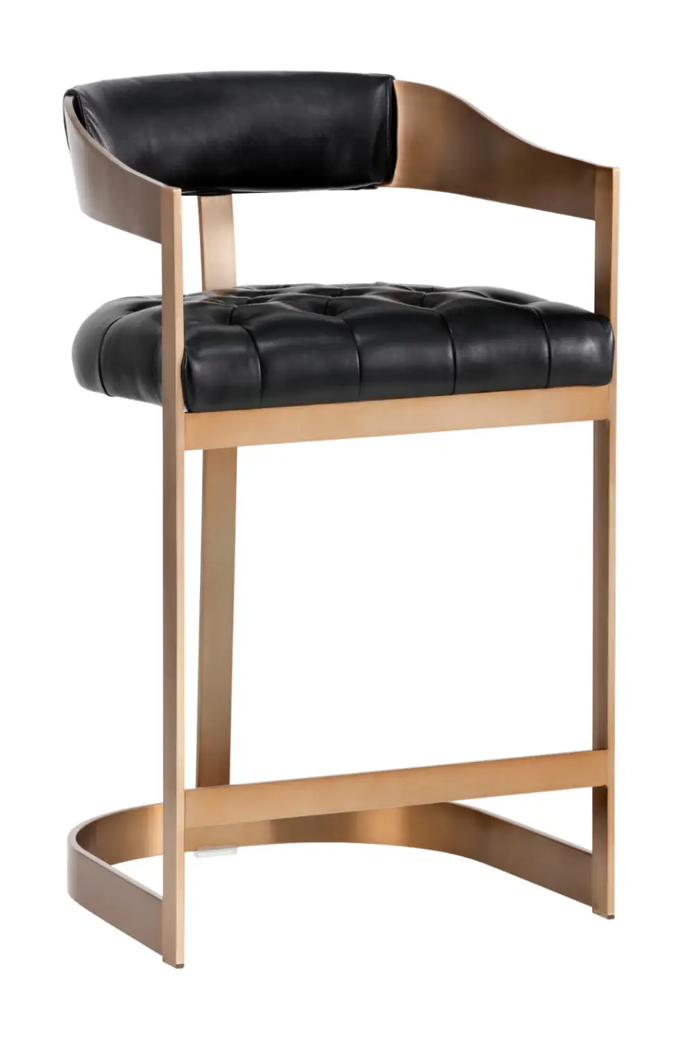 Leather T-Shaped Counter Stool