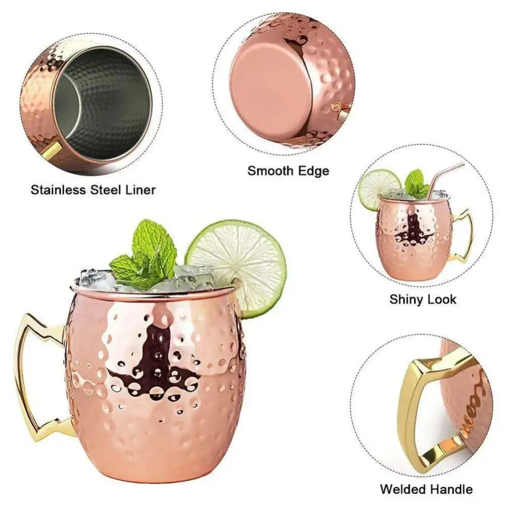 Copper Plated Drinkware Set