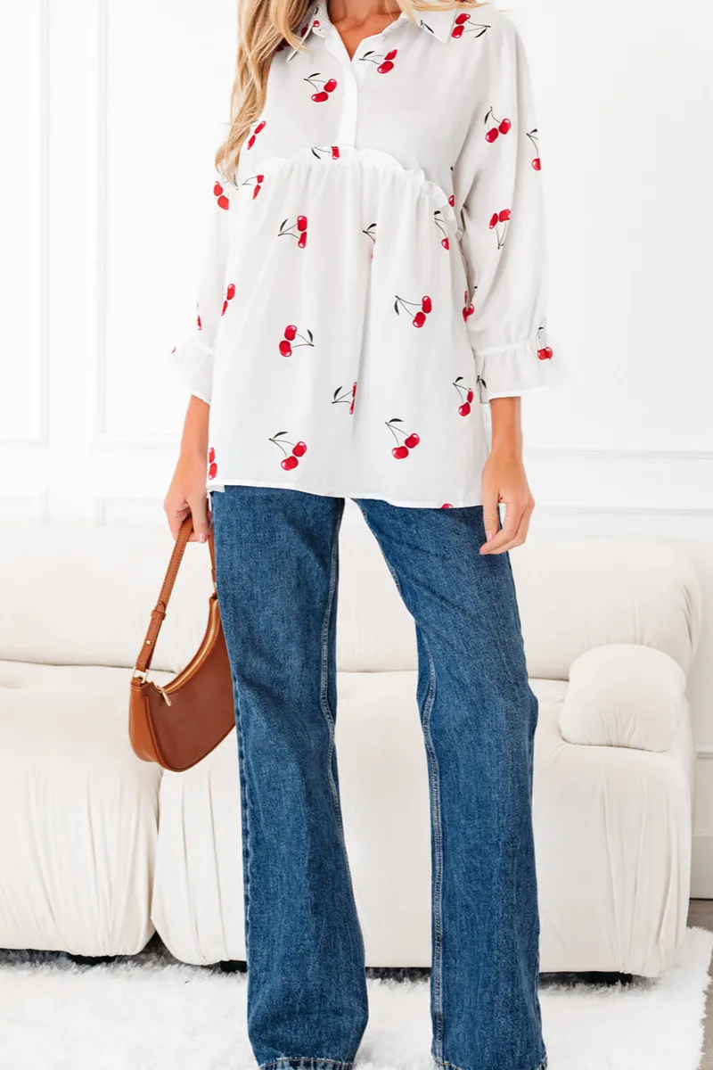 Frilled Collared Blouse