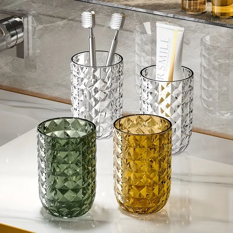 Diamond Pattern Bathroom Cup