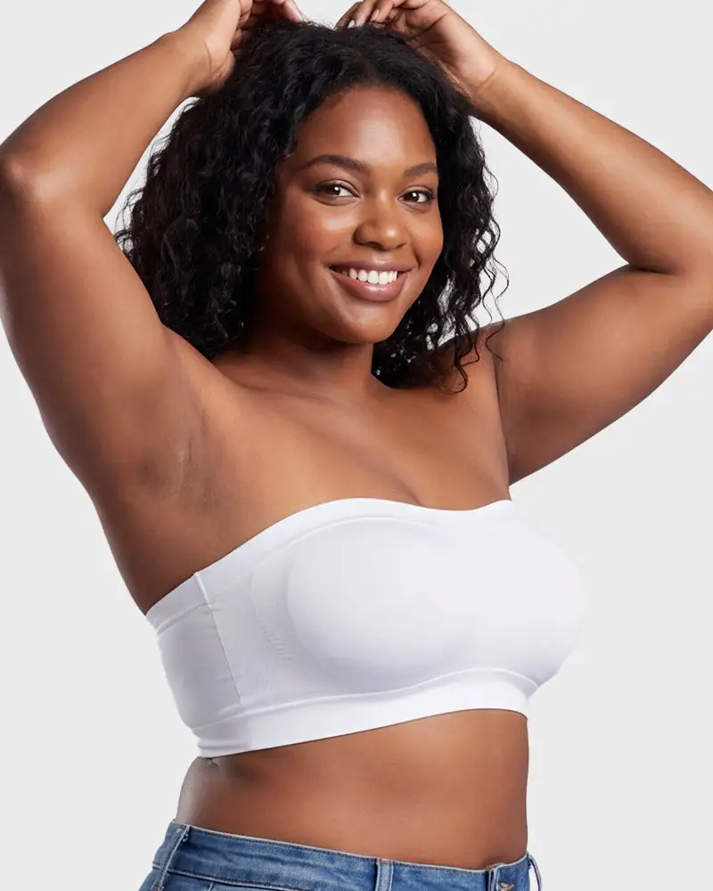 Stay‑Put Wireless Seamless Bandeau Bra