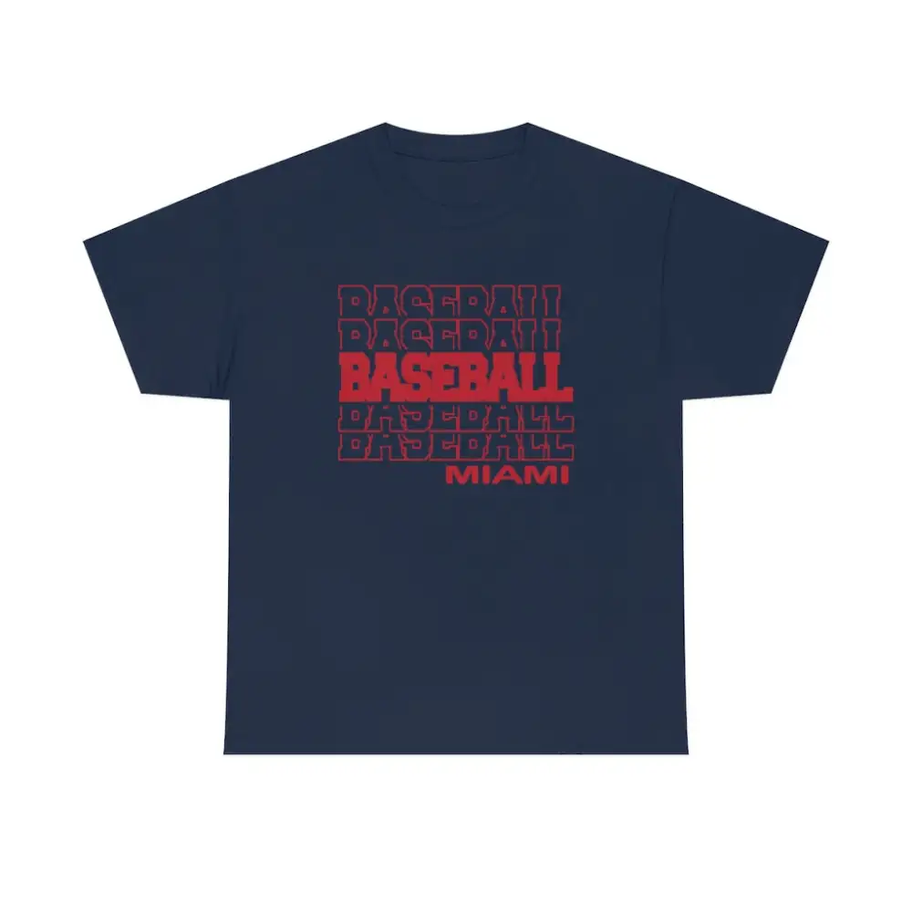 Baseball Miami OH in Modern Stacked Lettering T-Shirt
