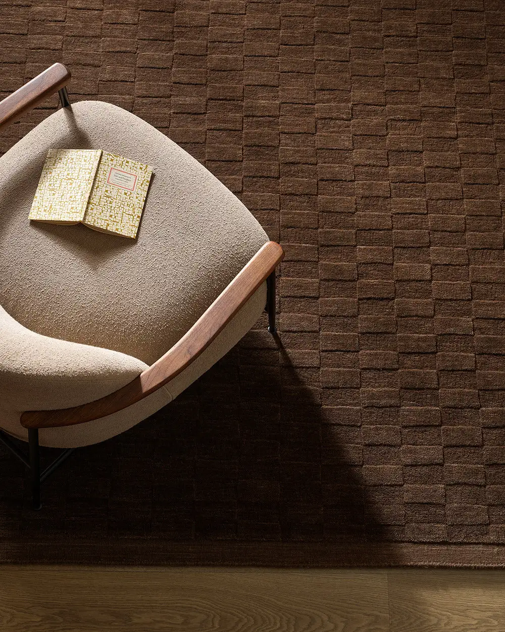 Wool Contemporary Textured Casual Area Rug