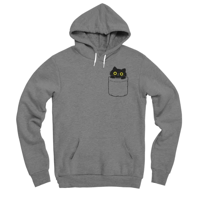Pocket Cat Hoodie, Cute Casual Style Pick