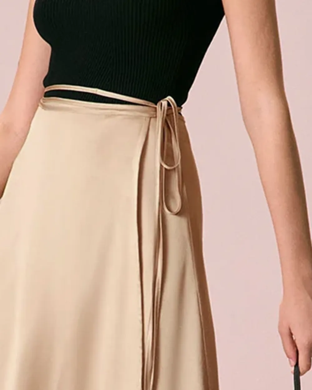 High Waist Cream Skirt