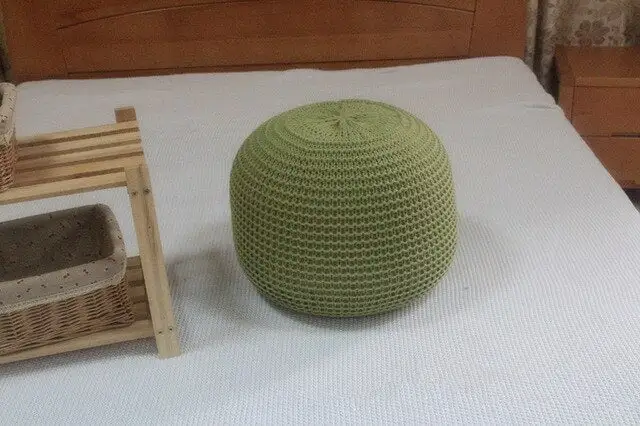 Knitted Boho Round Decorative Cushion