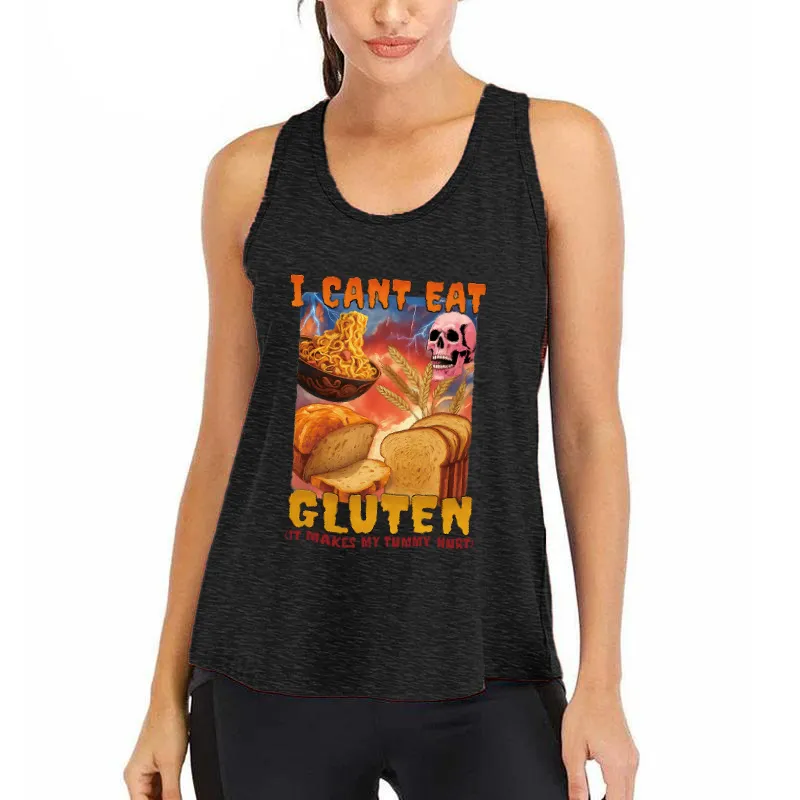 I Can T Eat Gluten Funny Meme Athletic Tank