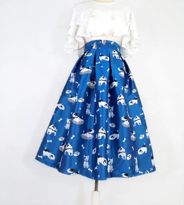 Compact Easy Everyday Casual Embroidered Skirt