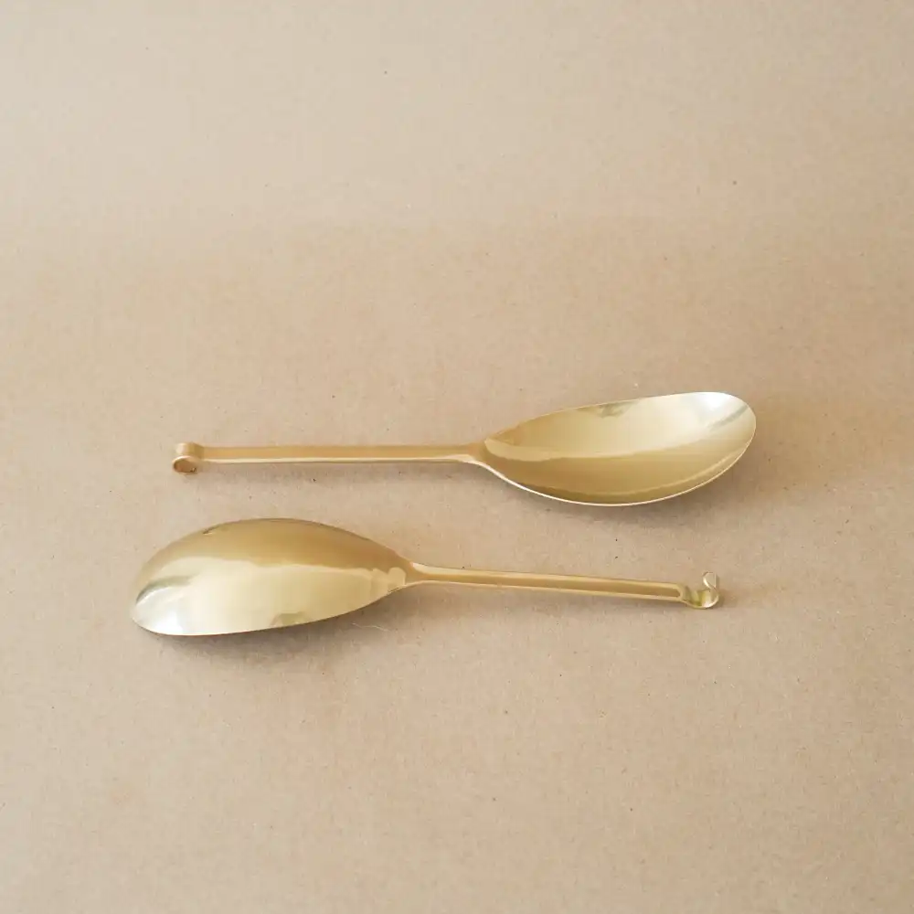 Brass Handled Serving Spoon