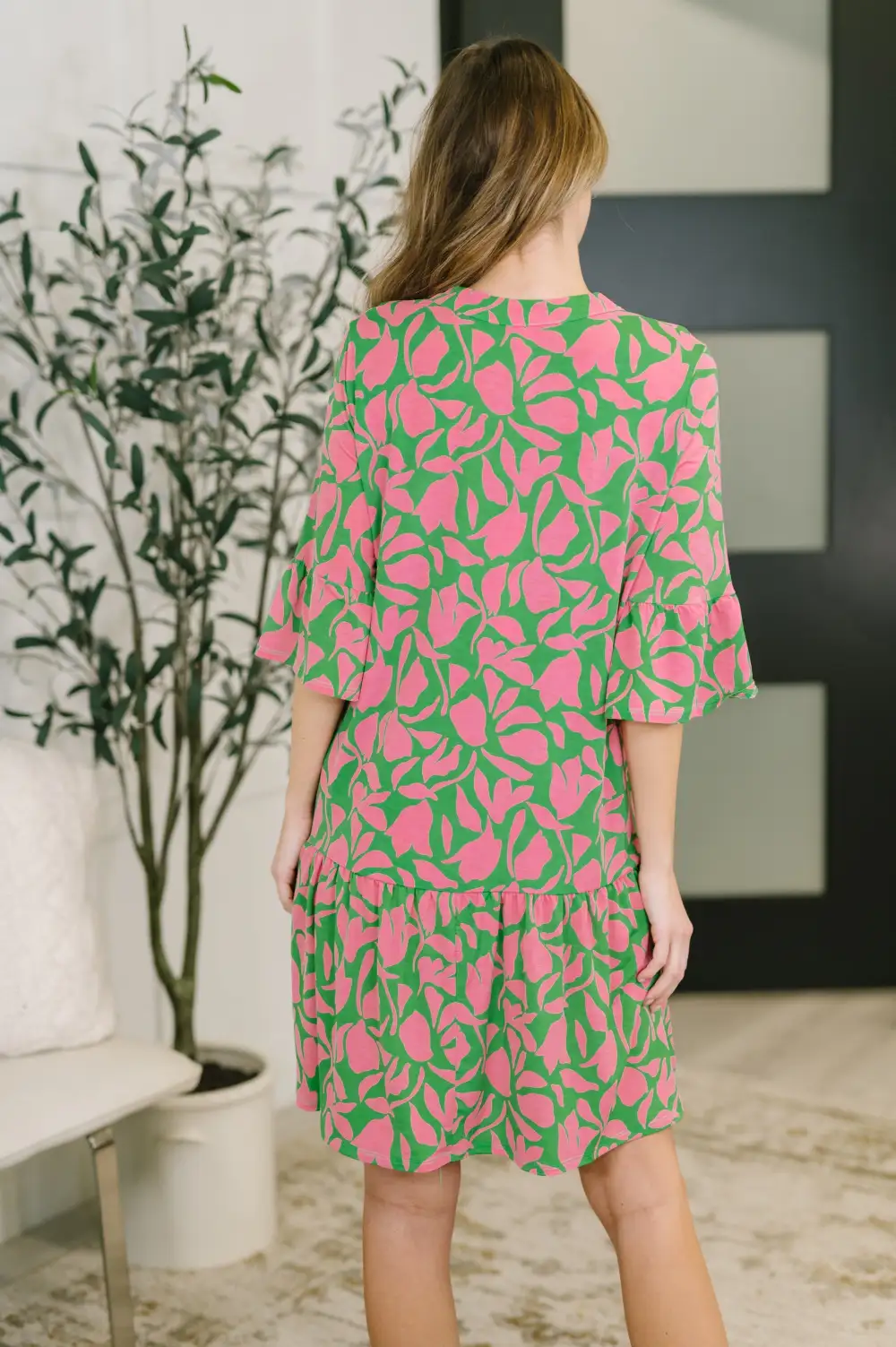 Abstract Floral Sunday Dress