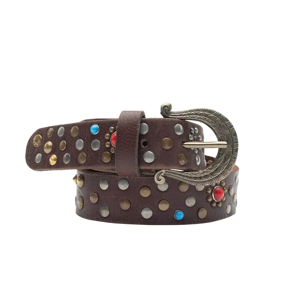Women's Stone Accent Leather Western Belt