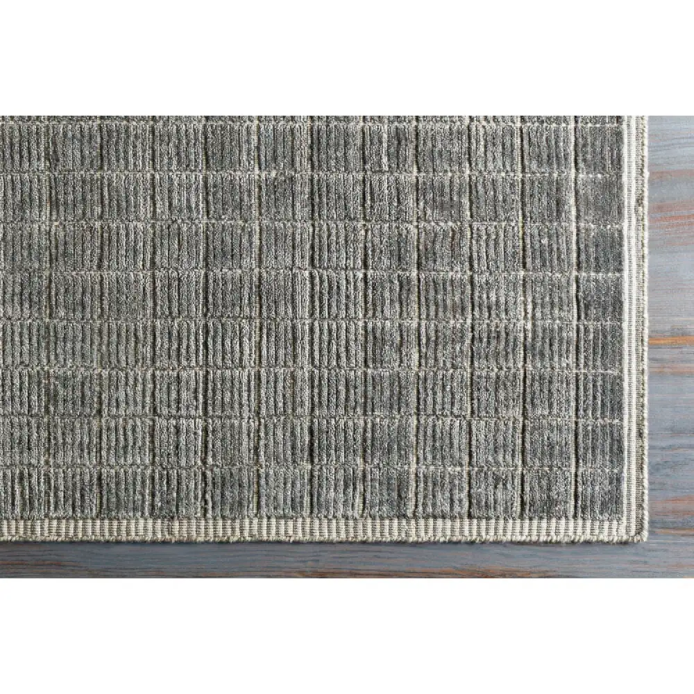 Hand-Loomed Square Pattern Carpet