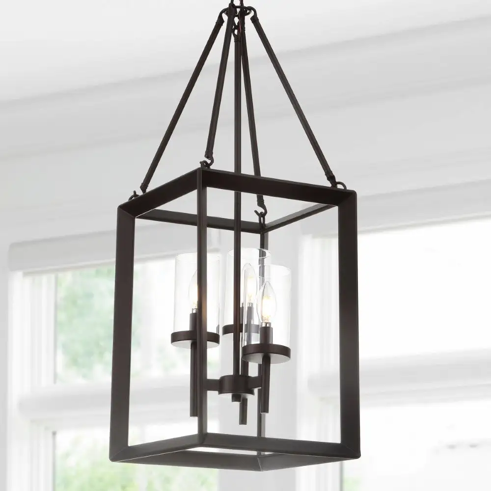 Triple-Light Metal/glass LED Pendant